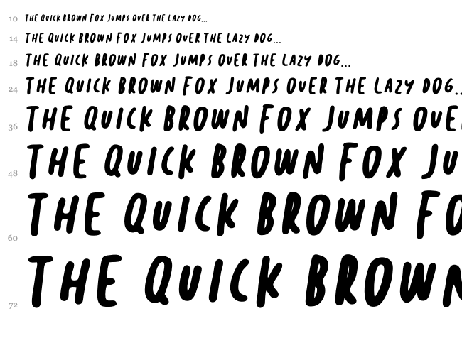 Sunday Morning font waterfall